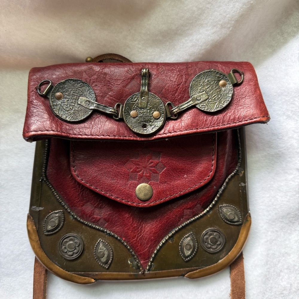 Free People Leather Metal Mix-material Crossbody Bag Vintage-look